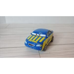 DISNEY PIXAR CARS PISTON CUP OFFICIAL TOM BLUE & YELLOW 2 7/8" DIECAST CAR